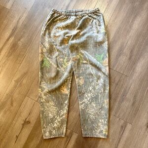 Vintage Men's Camouflage Jogger Pants Gray/Green Large 90s